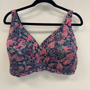 Cacique 42F Bra‎ FLORAL GARDEN Lightly Lined Balconette UW Back Closure Plus